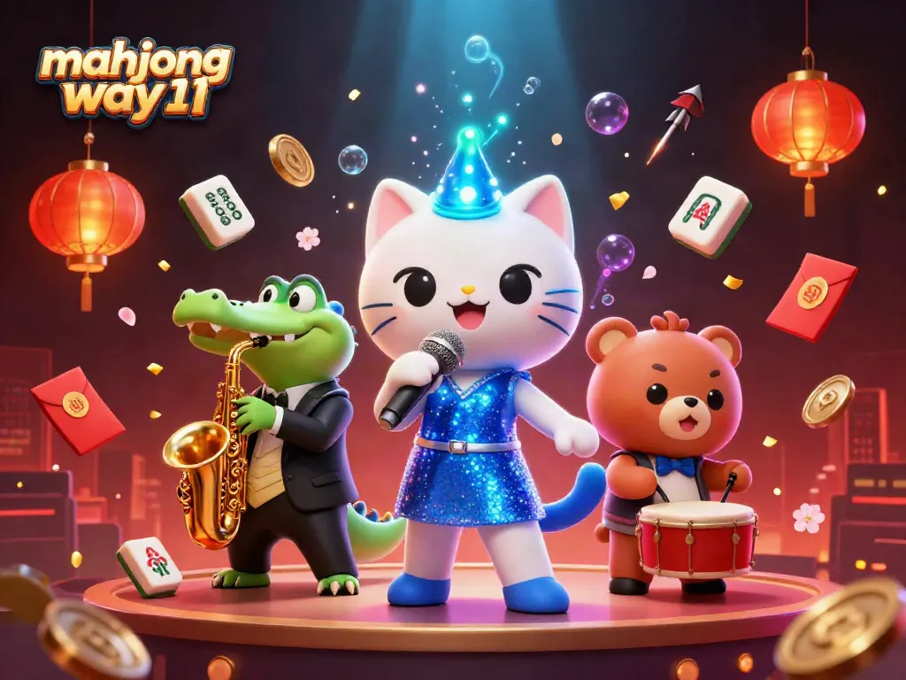 Experience the excitement of Mahjong Way 1 with vibrant 3D characters and dynamic game elements.