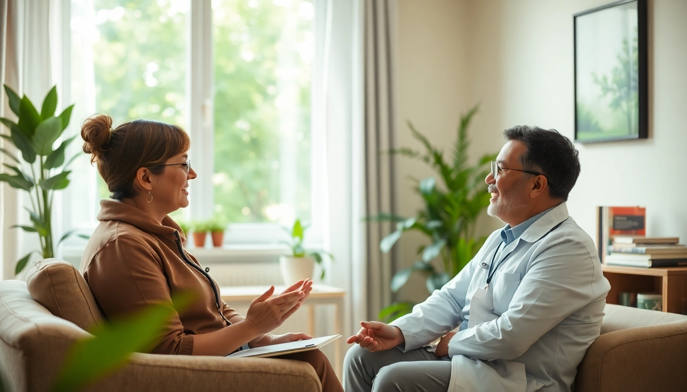 Engaging session at a German psychiatric clinic India, showcasing professional support in a serene setting.