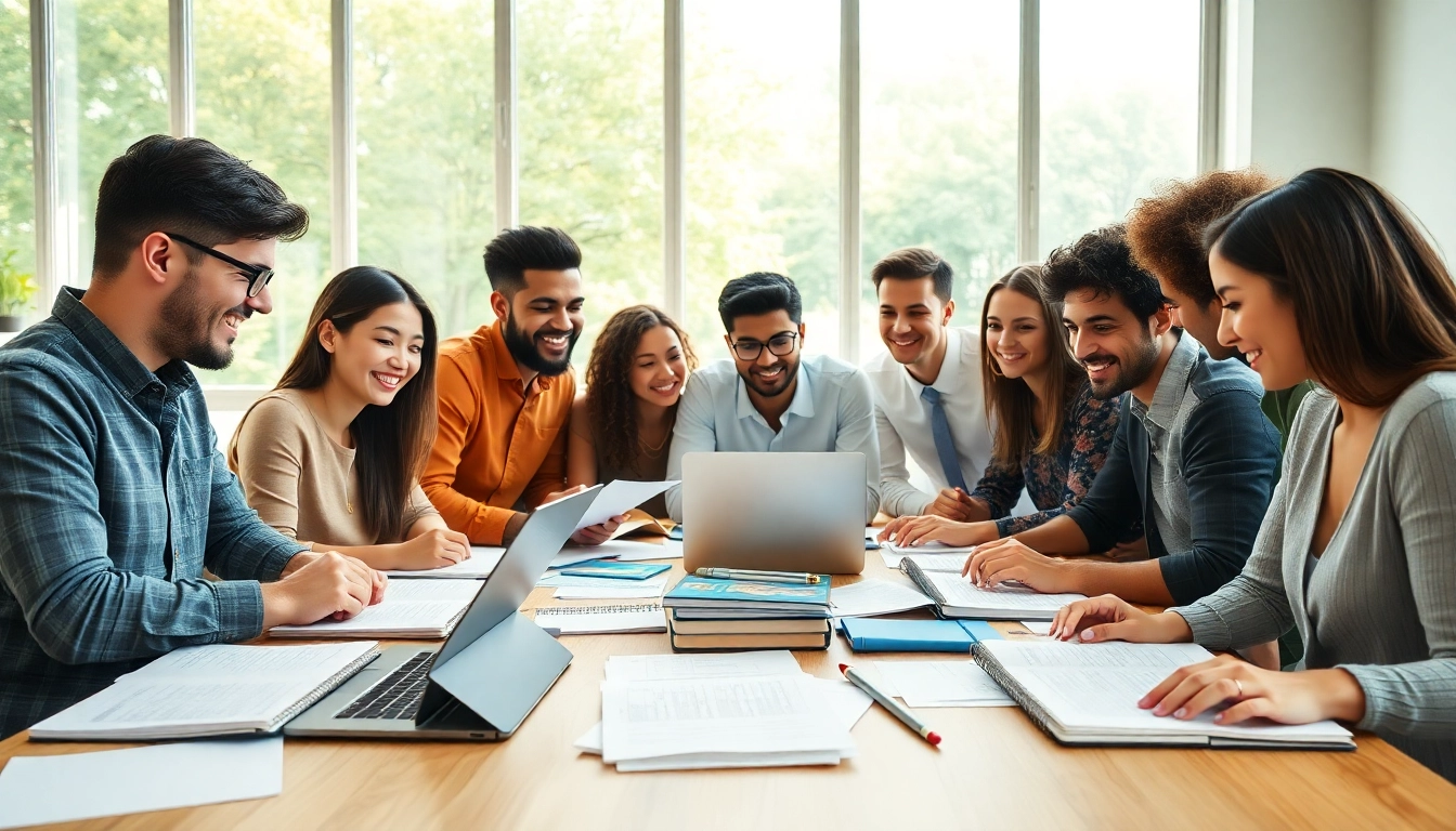 Dynamic discussion among toefl test takers for hire, showcasing collaboration and enthusiasm.