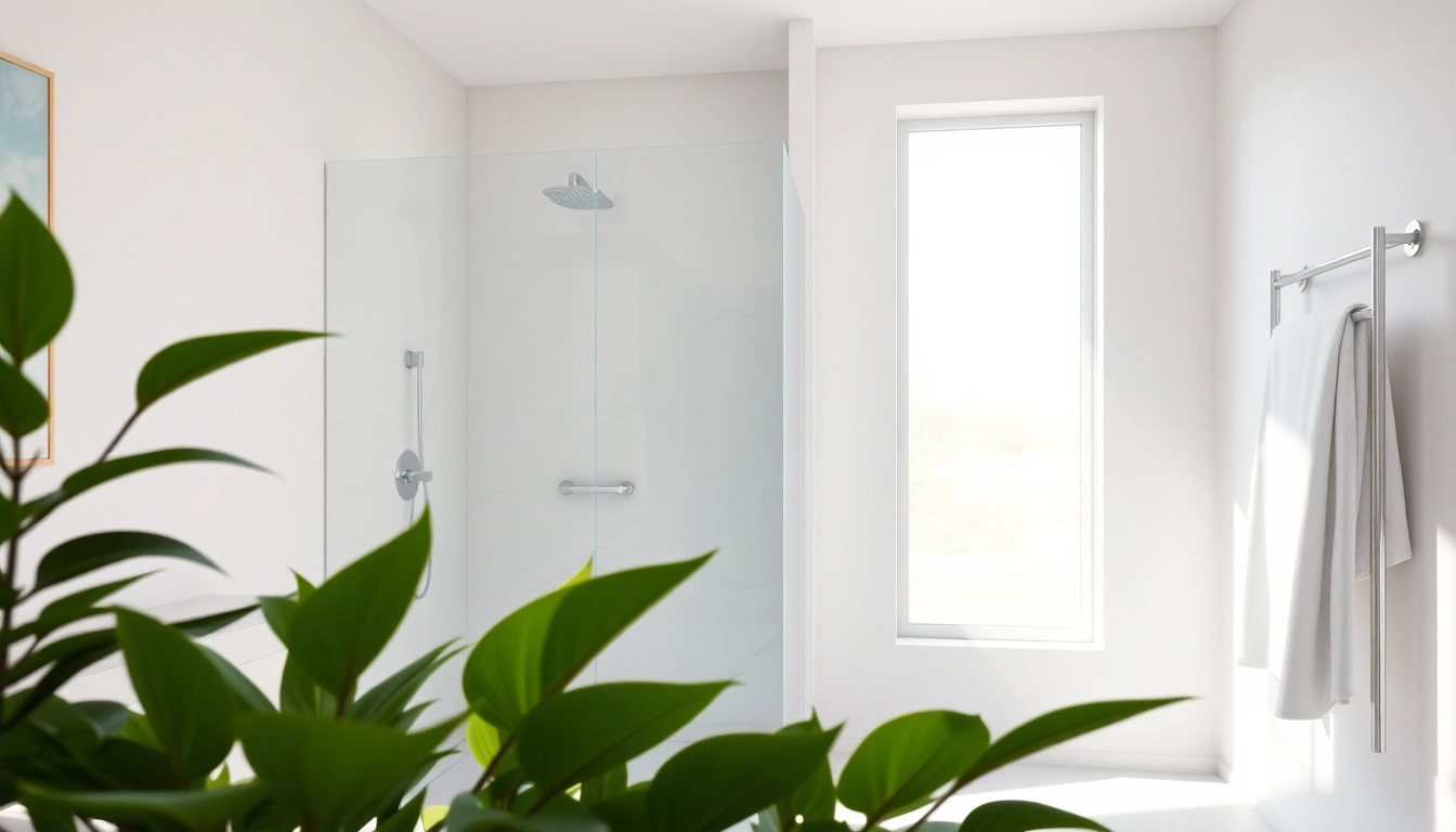 Discover a modern elegant shower in Australia with stylish design and calming surroundings.