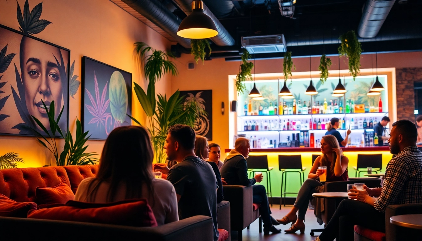 Erleben Sie den cannabis club hamburg mit einem stilvollen und einladenden Lounge-Ambiente.