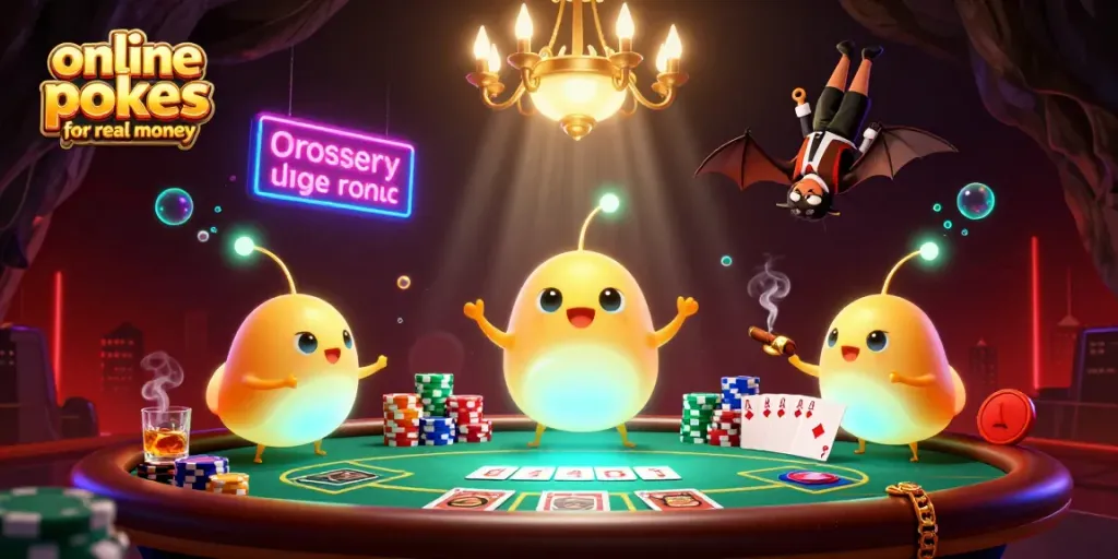Experience online pokies for real money illuminated by glowworms in a vibrant casino scene.