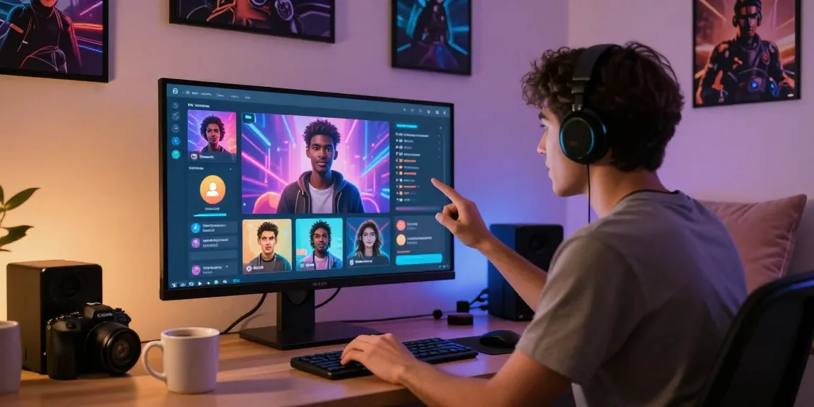 Engaging character ai nsfw experience in a cozy digital roleplay setup with interactive AI character on touchscreen.