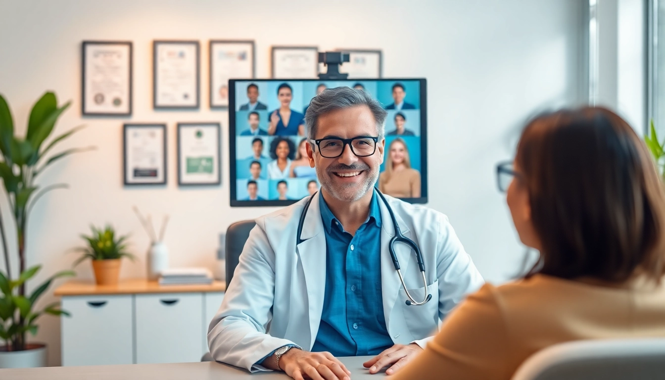Engaging conversation for online medical advice from real doctors featuring a doctor video calling a patient.