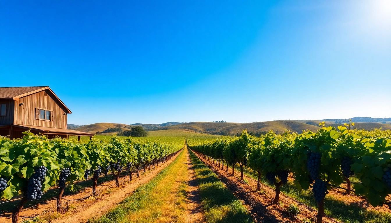 Experience the charm of the best wineries in California with beautiful vineyards and a rustic winery.