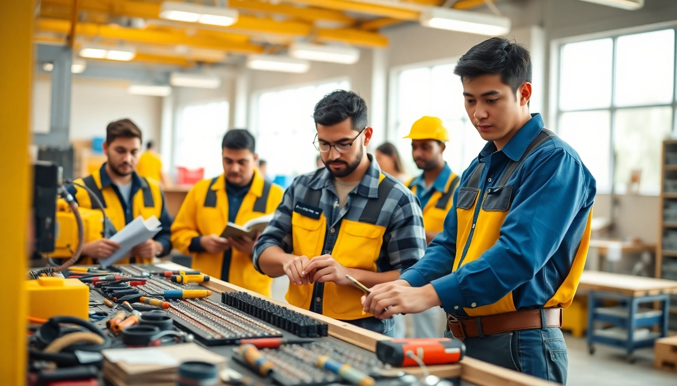 Apprenticeship training for Wyoming Electrical Apprenticeship showcasing students engaged in practical learning.