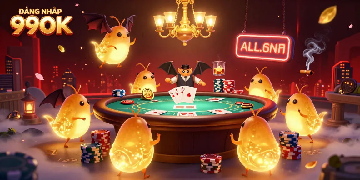 Experience thrilling gameplay at ĐĂNG NHẬP 99OK in a vibrant casino illuminated by glowworms and a bat dealer.
