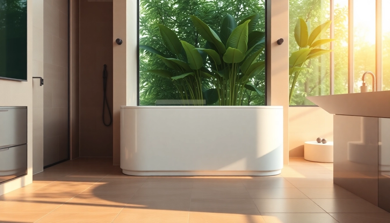 Die sonni Duschkabine in einem modernen Badezimmer mit eleganten Details und natürlichem Licht.