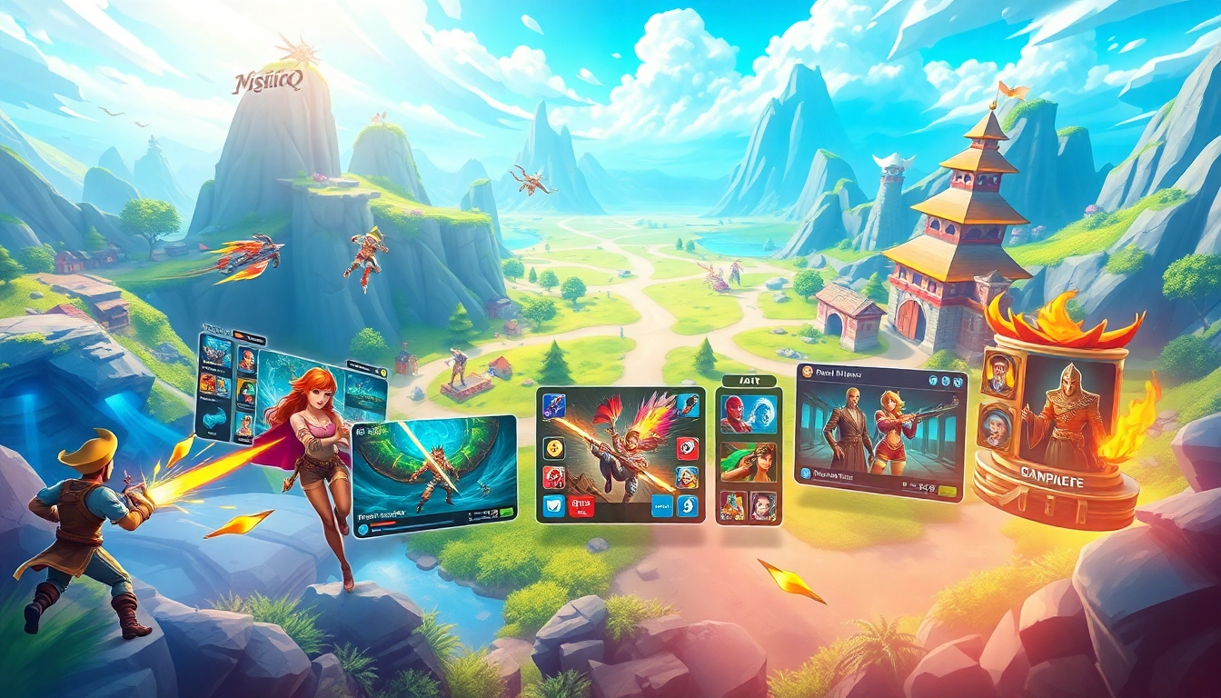 Engaging game interface of Vislio showcasing various genres in a vibrant digital environment.