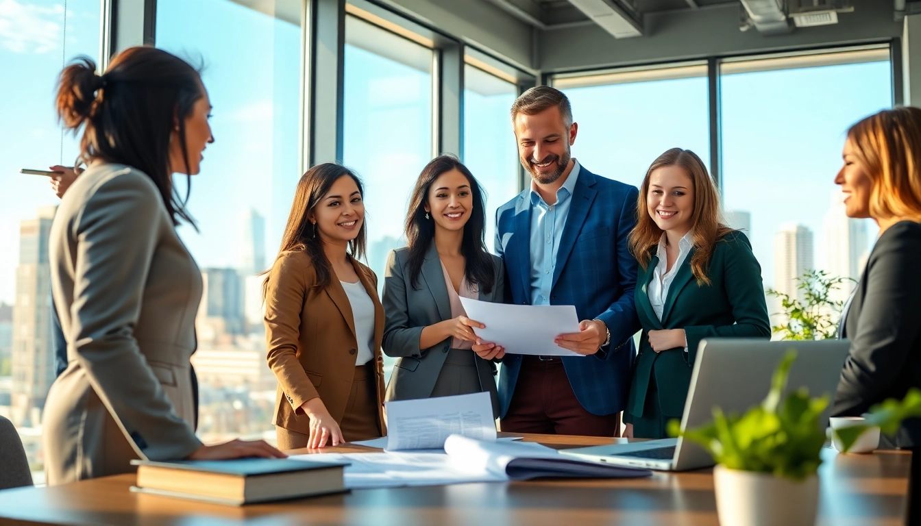 Create LLC online consultation with a diverse team in a bright office environment.