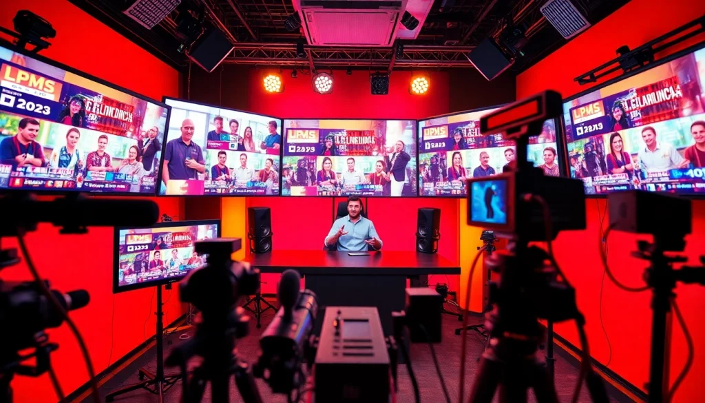 Koralive studio showcasing dynamic livestreaming ambiance with engaging host.