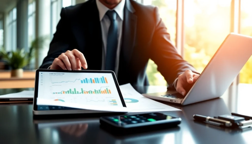 신용카드 현금화 분석하는 금융 컨설턴트의 모습