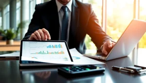 신용카드 현금화 분석하는 금융 컨설턴트의 모습