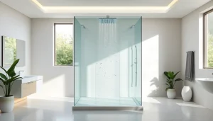 Découvrez une douche moderne avec des éléments de design porteurs de sunny showers france.