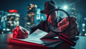 카드깡을 조사하는 전문 수사관의 모습과 관련된 장면