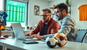 Engaging view of the best sports betting sites in India with a professional analyzing betting odds.