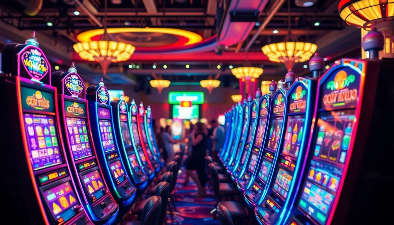 Kelola pengalaman bermain agen toto slot yang menarik dengan mesin slot cerah dan keramaian kasino.