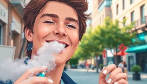 Erlebe die Freude am vaping mit der elf bar elfa in einem modernen städtischen Umfeld.