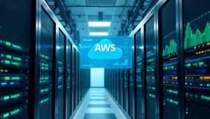 Illustration of Azure & AWS Integration showcasing cloud connectivity and network performance analytics.