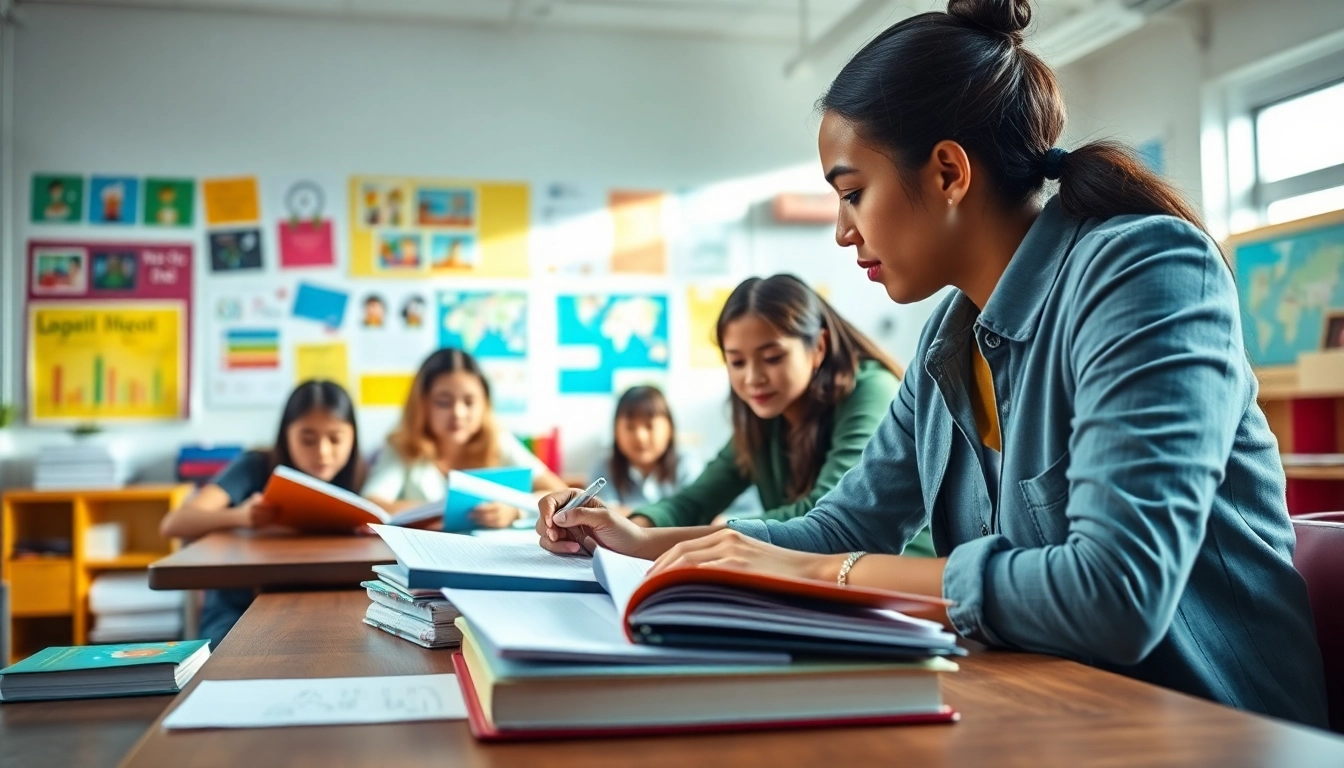 Engaged students in a classroom teaching Education concepts through collaboration.