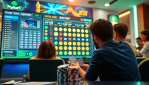 Menggambarkan situs togel interaktif dengan pengguna bermain dan antarmuka modern.