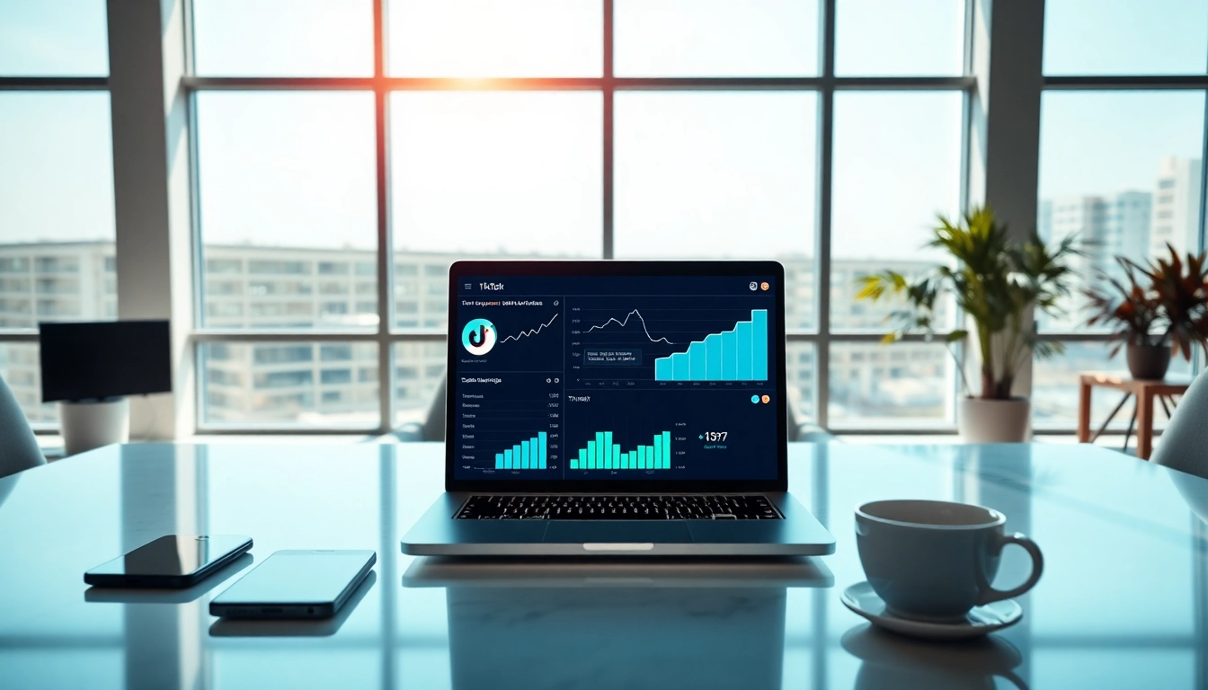 Analyze the performance of tiktok smm panel services in a modern office setting.