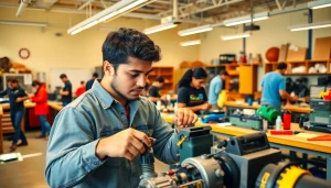 Students at a Trade School knoxville Tn engaged in hands-on learning, showcasing practical skills.