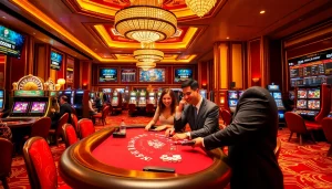 Exciting gaming atmosphere reflecting Liên Minh KJC’s vibrant casino experience.
