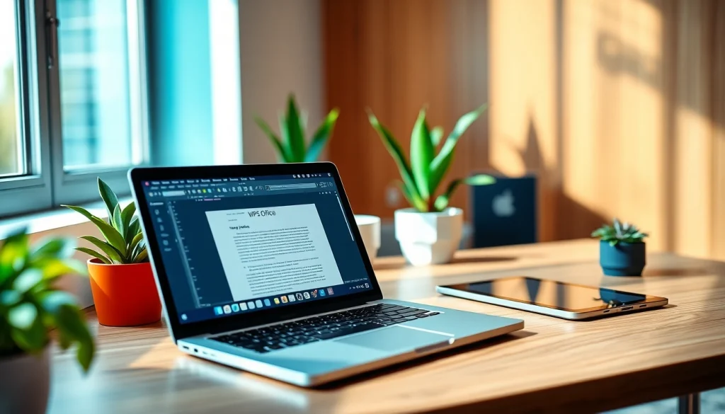 Engaging workspace featuring WPS Office for efficient wps下载.