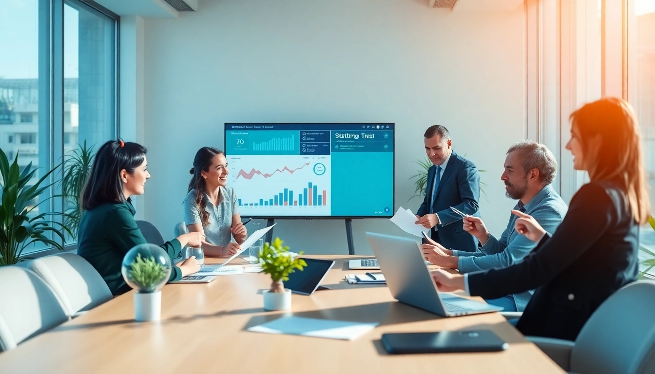 SMSF set up discussion among diverse professionals in a modern office.