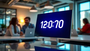 Engage audiences with effective email countdown timers showcased on a digital display.