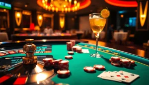 Experience the thrill of net win in a luxurious casino atmosphere with poker chips and winning cards.