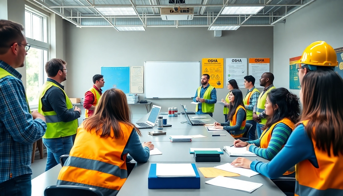 Engaged participants in OSHA training carolinas session, learning safety protocols in a dynamic environment.