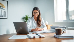 Traducteur portugais certifié travaillant dans un cadre professionnel.