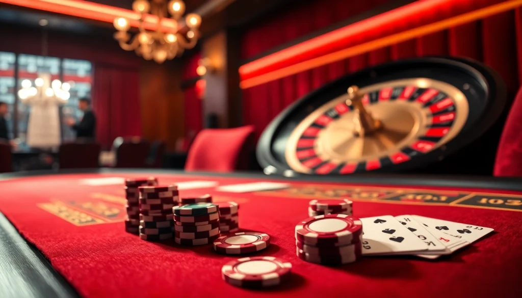 Experience live football betting with 7m.cn at a luxurious casino setup, showcasing action-packed poker and roulette.