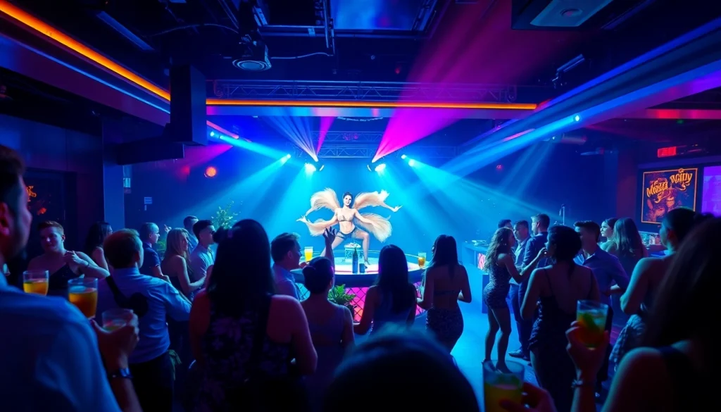 Club sxm nightlife experience with performers, cocktails, and vibrant ambiance.