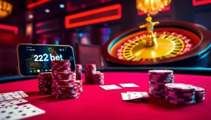 Exciting poker gameplay on the 12bet platform, showcasing vibrant cards and chips.