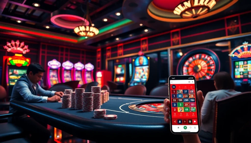 Thưởng thức trò chơi trực tuyến với ứng dụng Bet VIP tại bàn poker sang trọng, thể hiện sự hồi hộp và những khoảnh khắc chiến thắng.