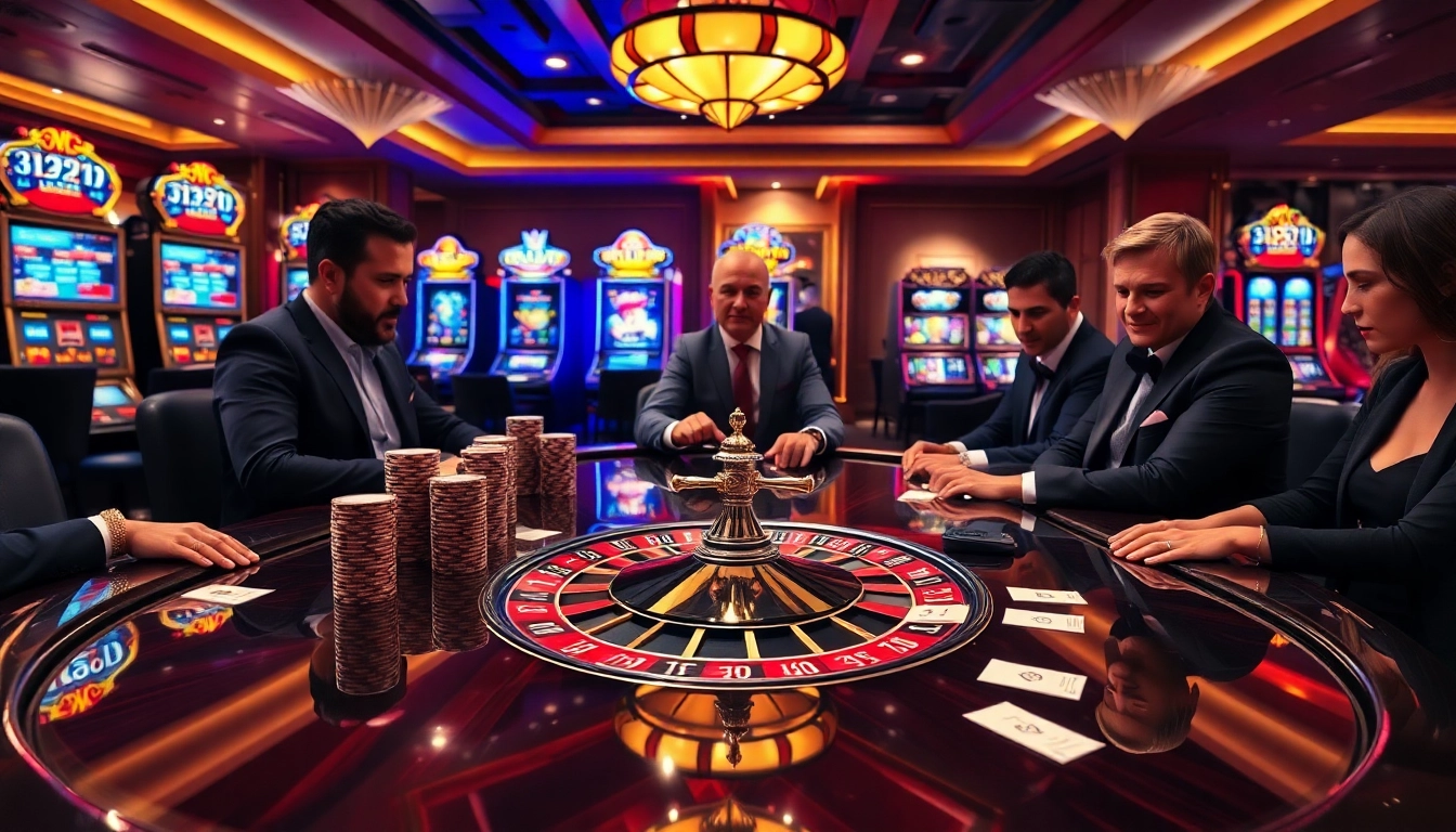 Experience the thrill of S88 VIP poker at a luxurious casino table lit with vibrant colors.