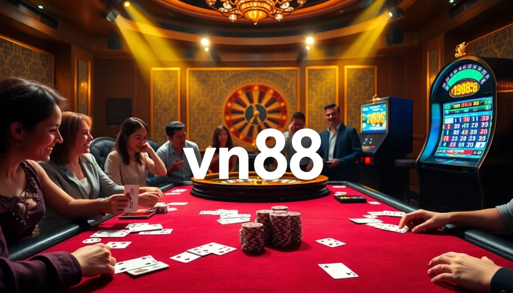 Experience the thrill of online gambling with VN88's exciting casino games and live action.