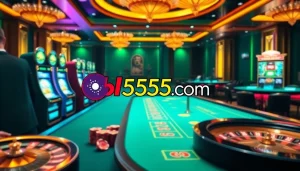 Experience thrilling games at bl555 com with luxury casino vibes, vibrant colors, and excitement.