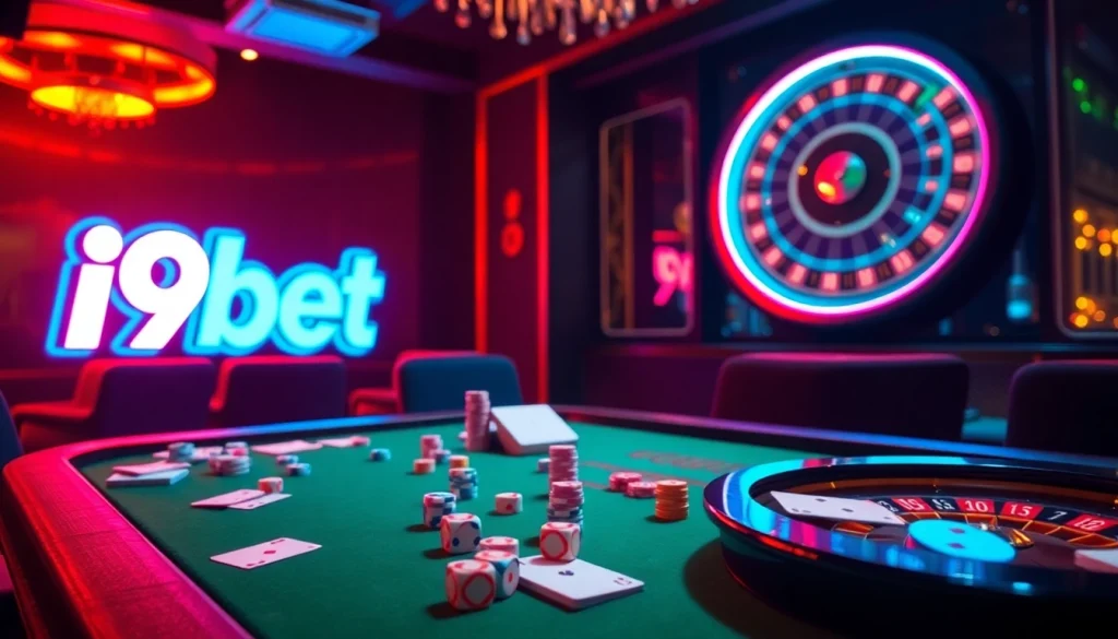 Experience thrilling gameplay at i9bet with vibrant casino visuals and engaging betting elements.