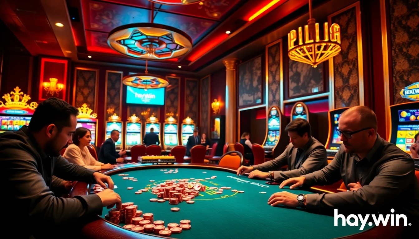 Experience the thrilling atmosphere of hay.win with luxurious casino gaming elements.