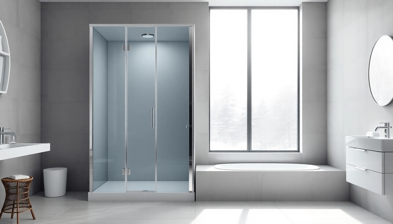 Duschkabine 90x90 in modernem Badezimmer mit eleganten Details und natürlichem Licht.