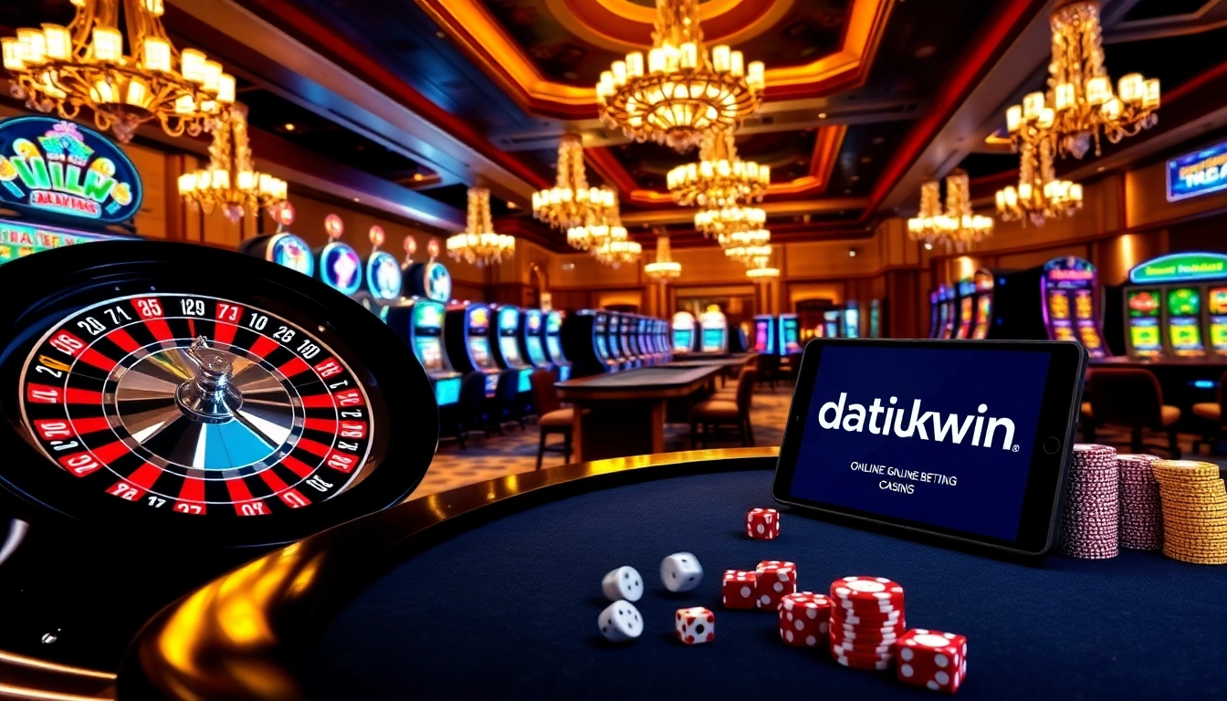 Rasakan permainan kasino yang mendebarkan bersama datukwin, menampilkan roulette dan mesin slot.