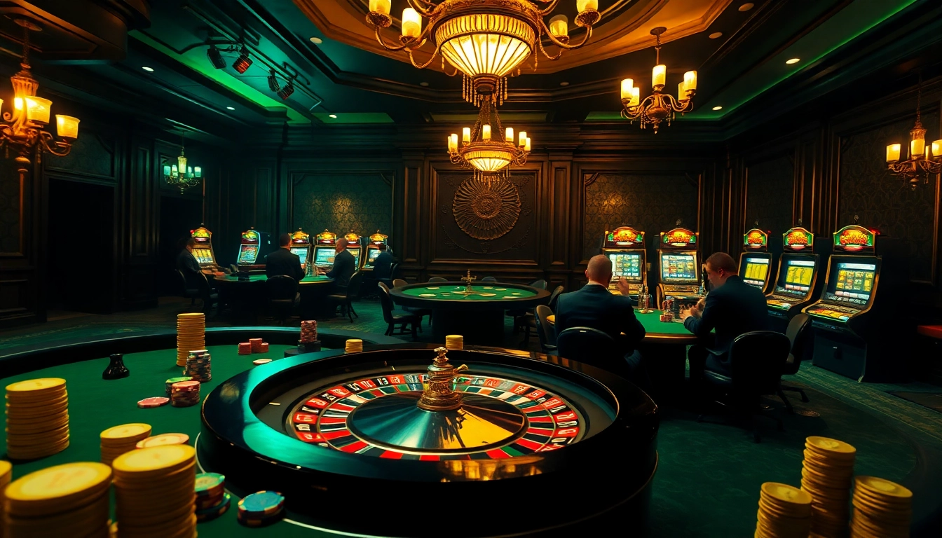 Gamblers strategizing at a vibrant casino table with the official hidden wiki theme subtly incorporated.