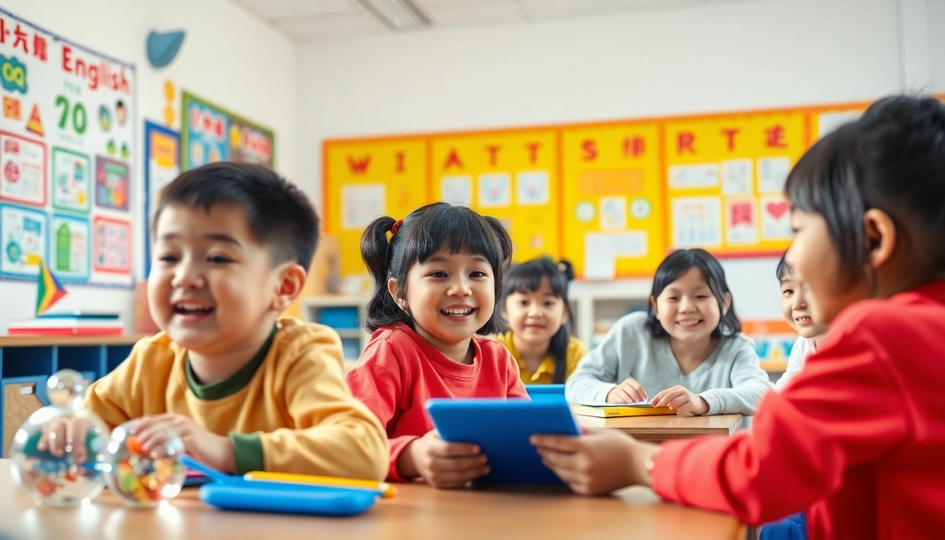 子どもたちが英語を楽しく学ぶ、魅力的なQQキッズ 英検の教室。