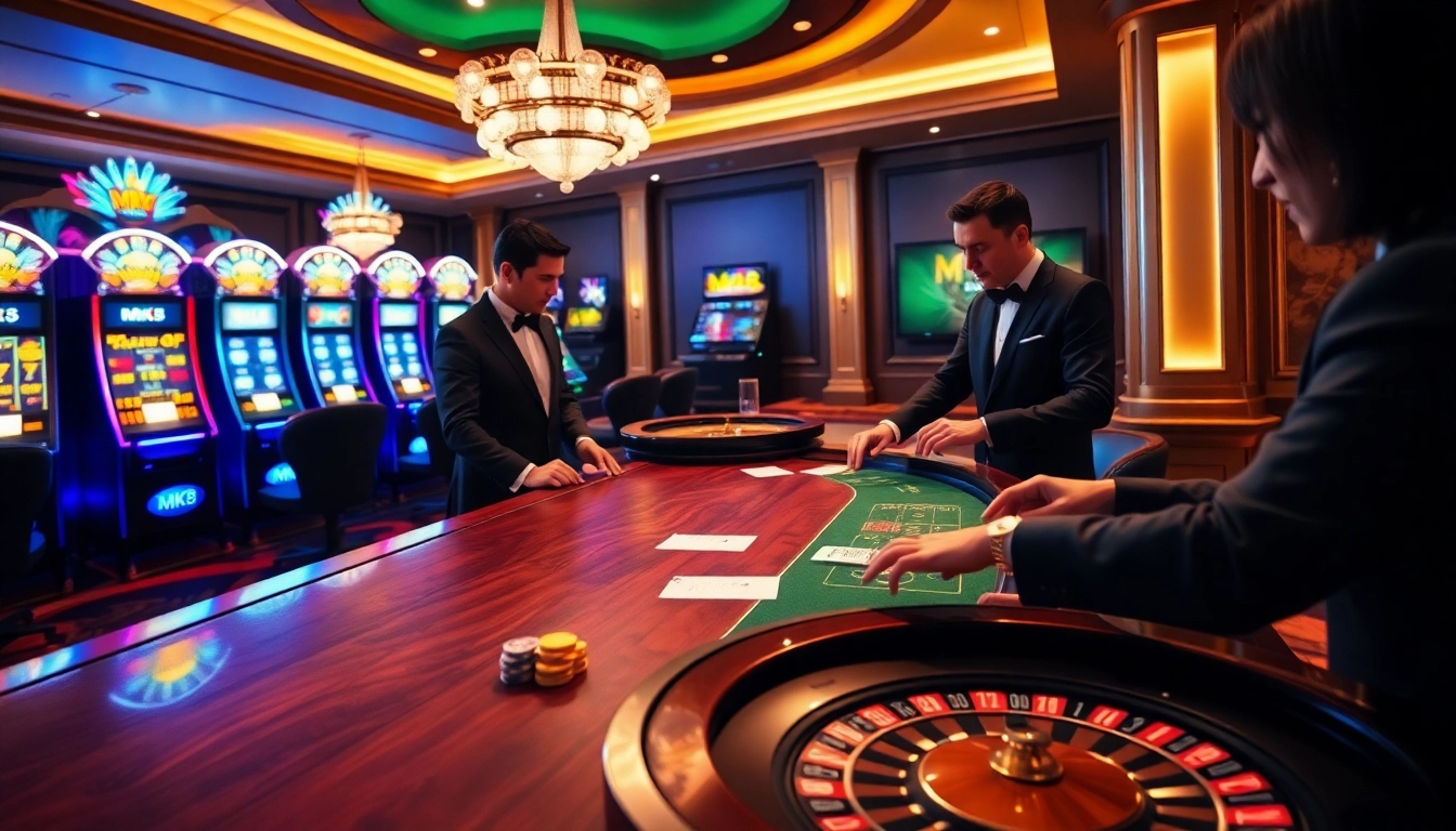 Experience MK8's thrilling online casino action with engaging tables and vibrant gaming elements.