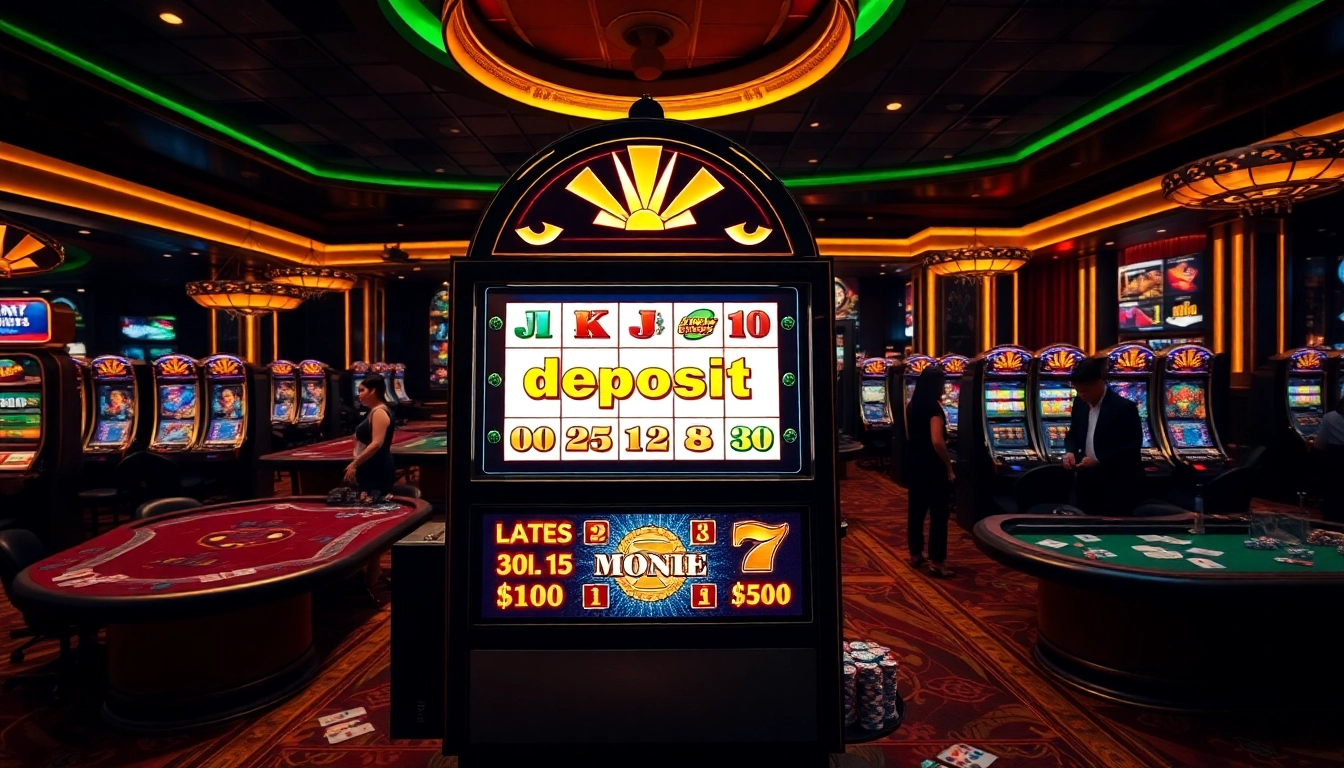 Excited players enjoying the slot deposit pulsa experience at luxurious casino tables.