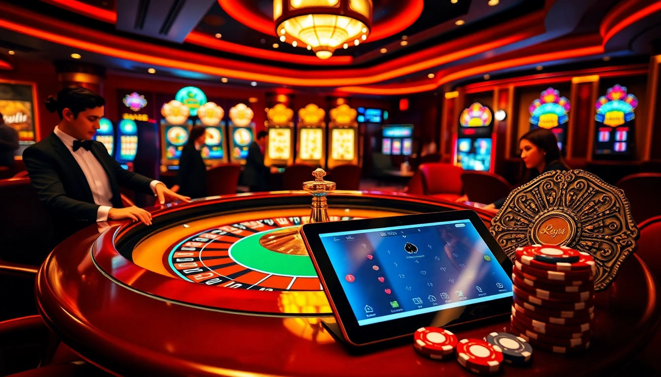 Experience the thrilling atmosphere of raja toto88 at a luxurious roulette table.